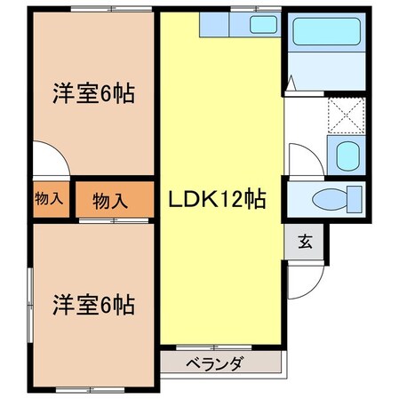 朝日ハイツの物件間取画像